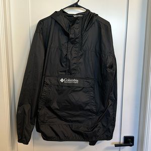 Columbia Black Packable Rain Pullover Jacket